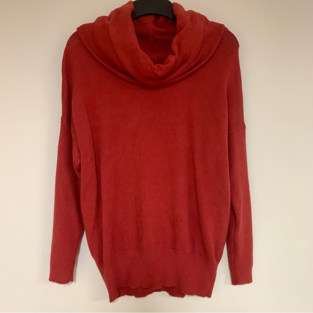 Copper Cowl-Neck Sweater